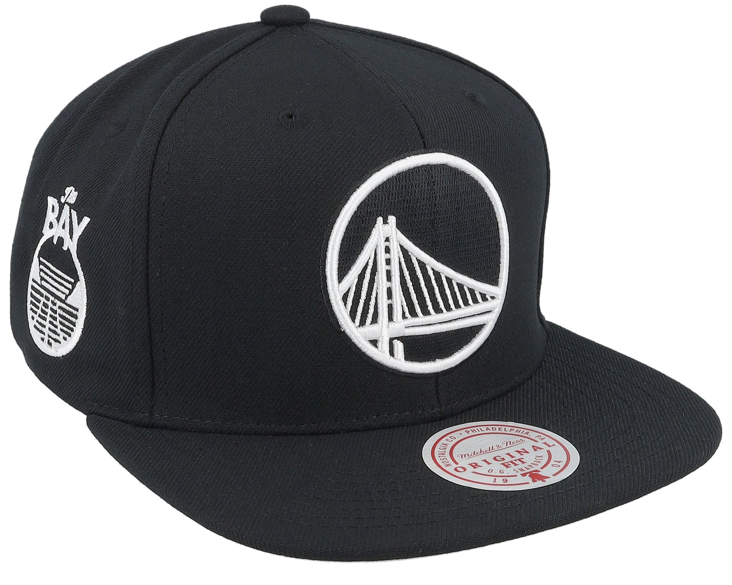 Mitchell & Ness Men's NBA Evergreen Black White Snapback Warriors Snapback Caps sold by Zulily product image thumbnail 2