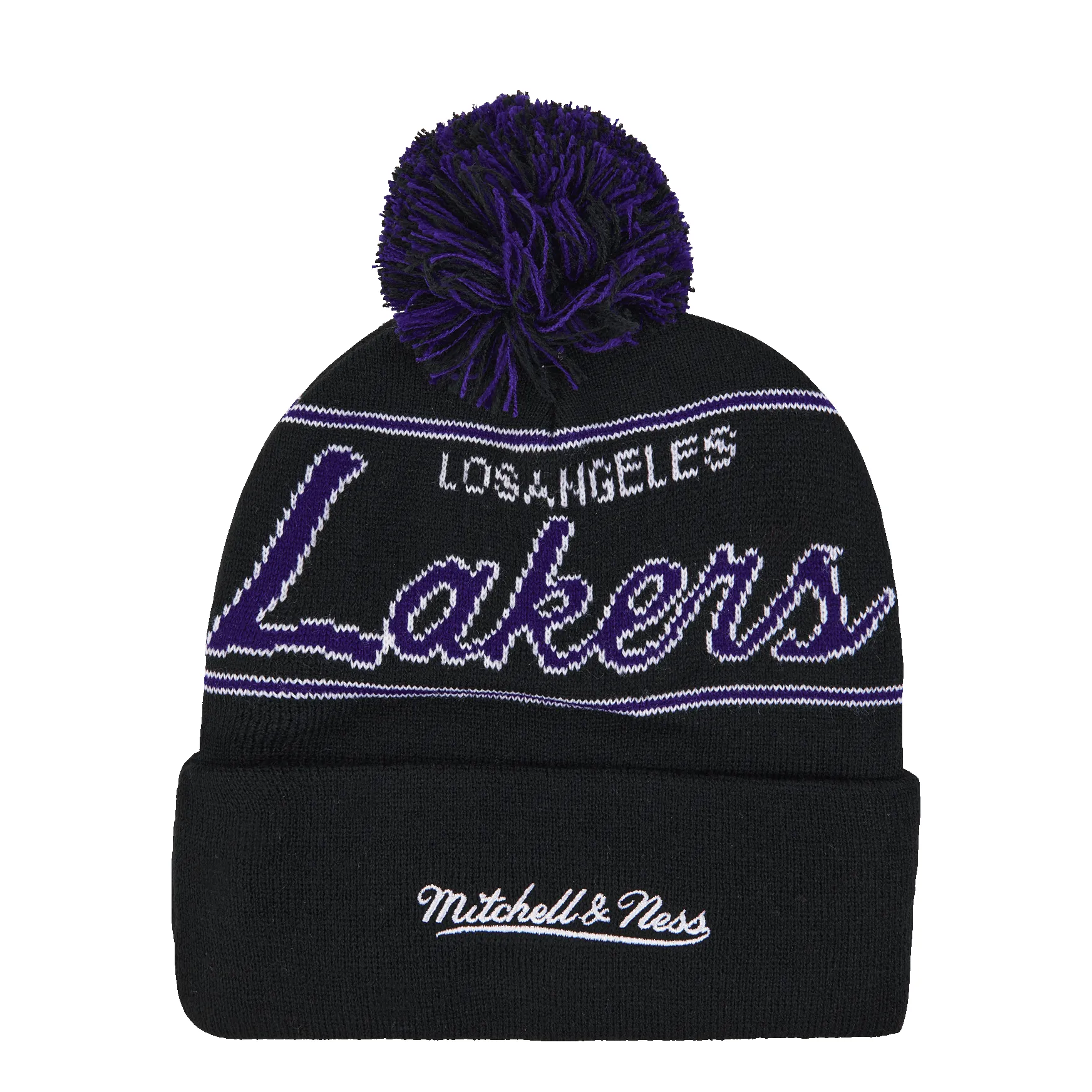 Mitchell & Ness Men's NBA Script Pom Beanie Hwc Lakers Beanies sold by Zulily product image thumbnail 2