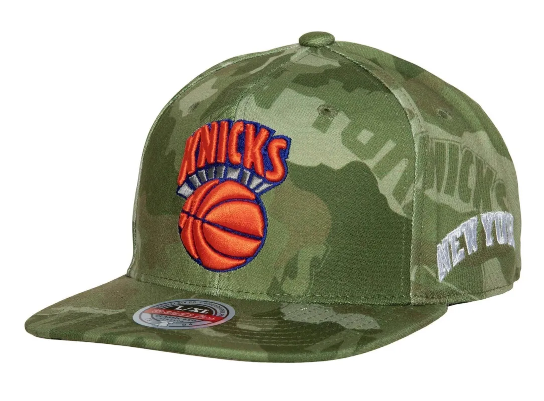 Mitchell & Ness Men's NBA Tonal Camo Stretch Fitted Hwc Knicks Fitted Caps sold by Zulily