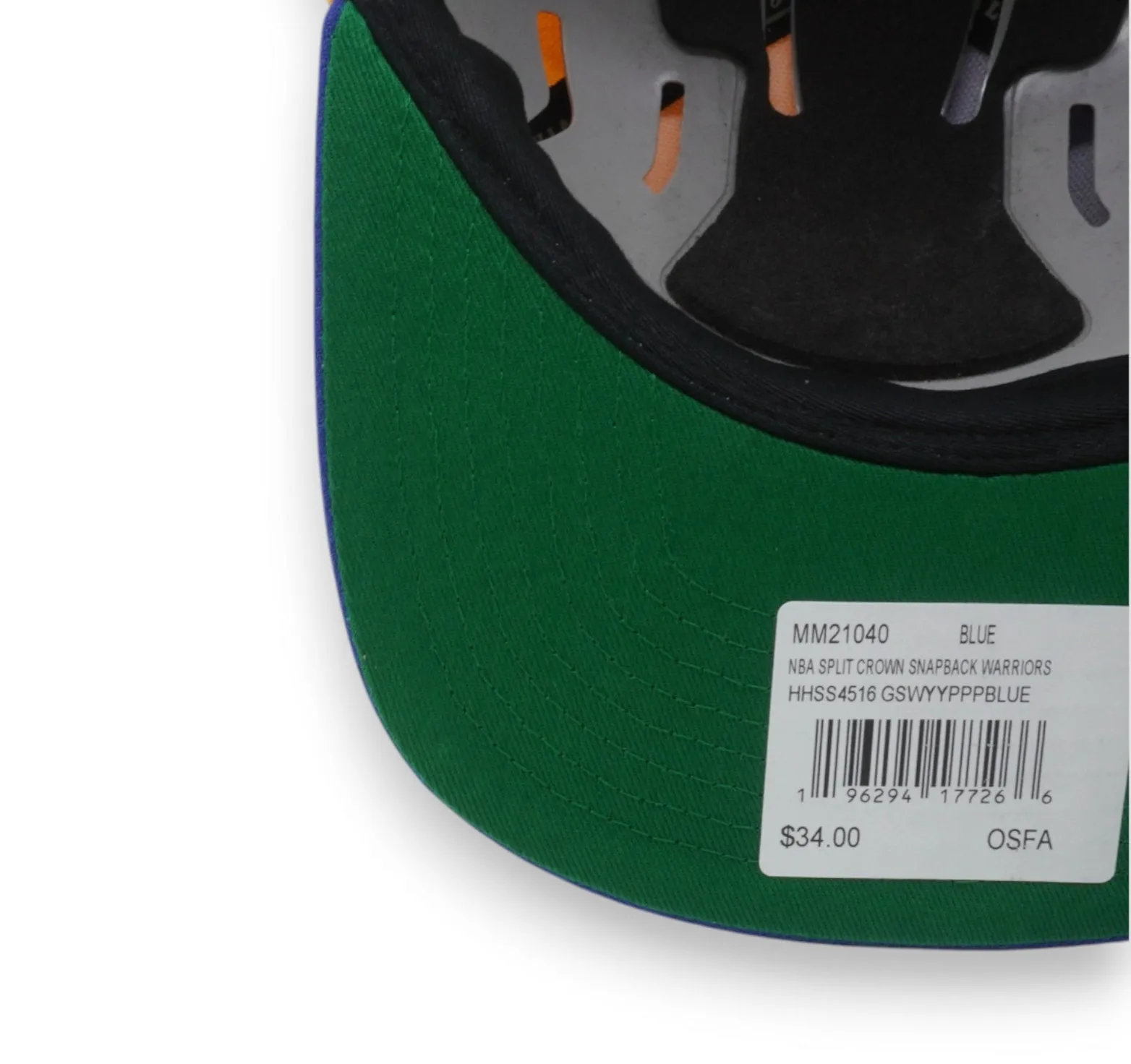 Mitchell & Ness Men's NBA Split Crown Snapback Warriors Snapback Caps sold by Zulily product image thumbnail 5