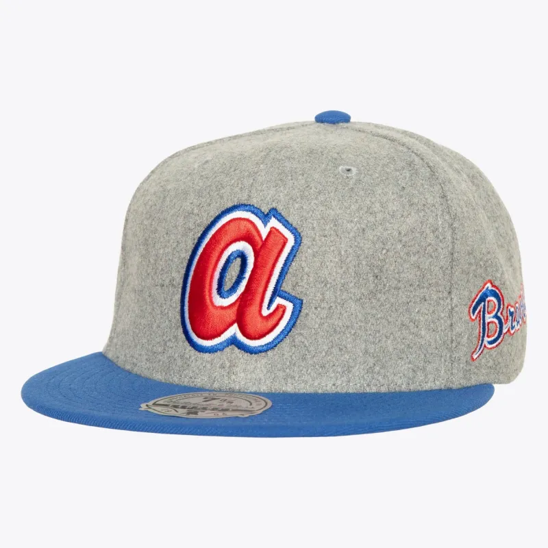 Mitchell & Ness Men's MLB Meltdown Fitted Coop Braves Fitted Caps sold by Zulily