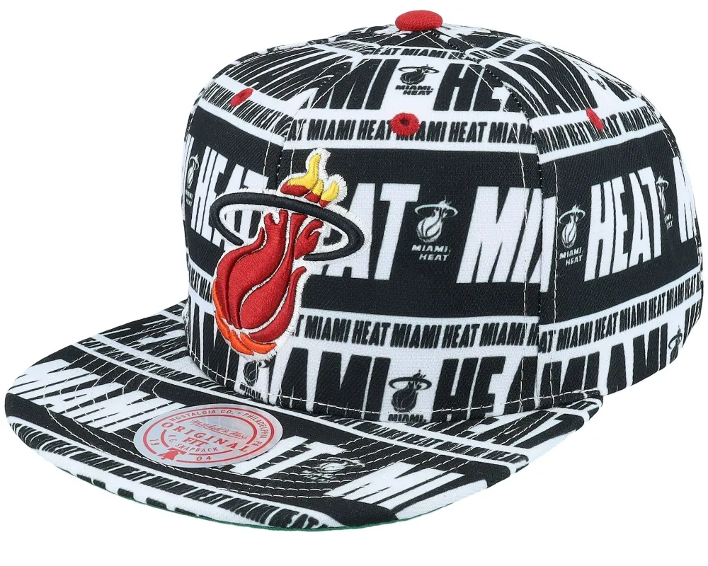Mitchell & Ness Men's NBA Meat Paper Snapback Hwc Heat Snapback Caps sold by Zulily