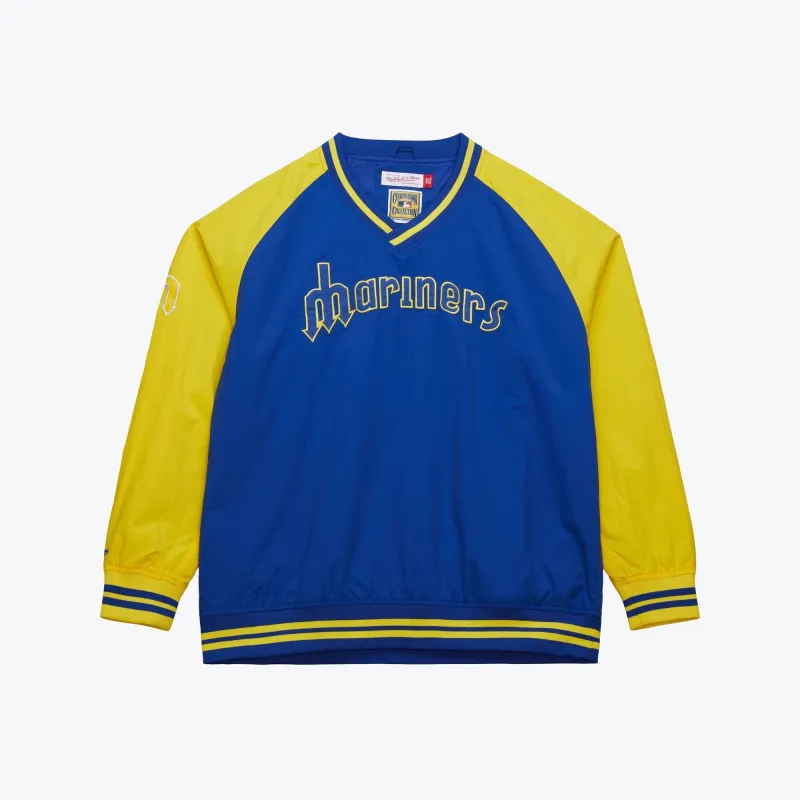 Mitchell & Ness Men's MLB Nylon Pullover Jacket Vintage Logo Mariners Pullovers sold by Zulily