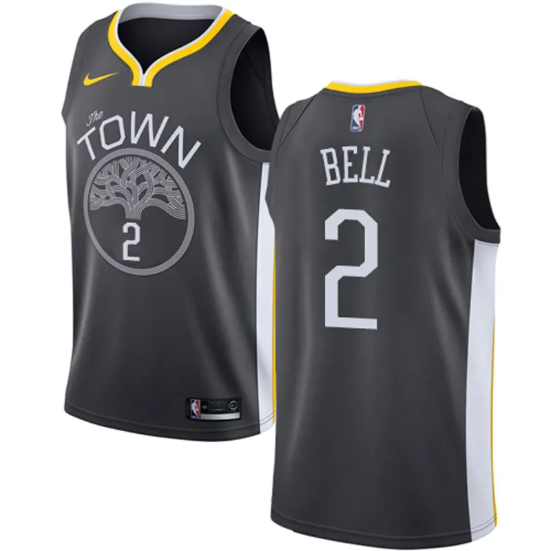 Nike Men's NBA Gs Warriors Jordan Bell Statement Swingman Jersey Jerseys made by Nike