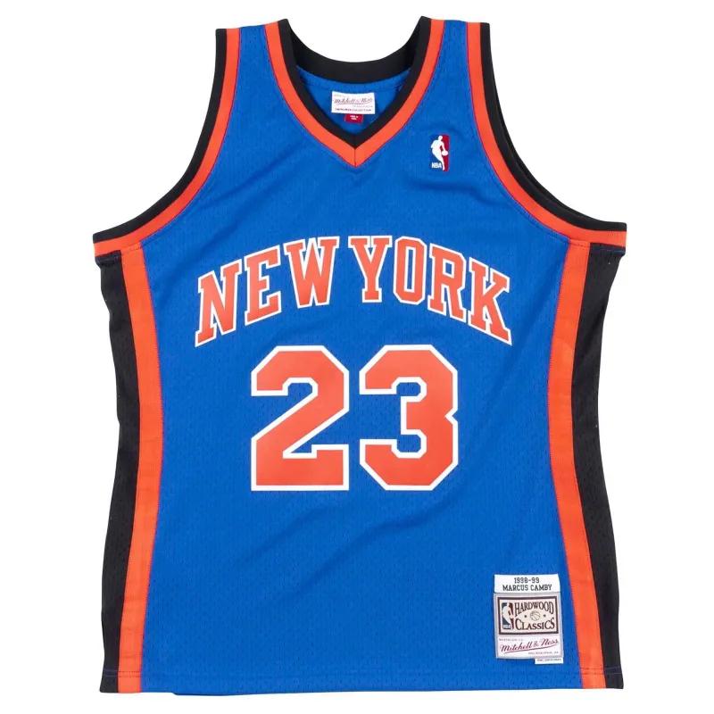 Mitchell & Ness Men's NBA Swingman Jersey New York Knicks 98-99 Marcus Camby Jerseys made by Mitchell & Ness
