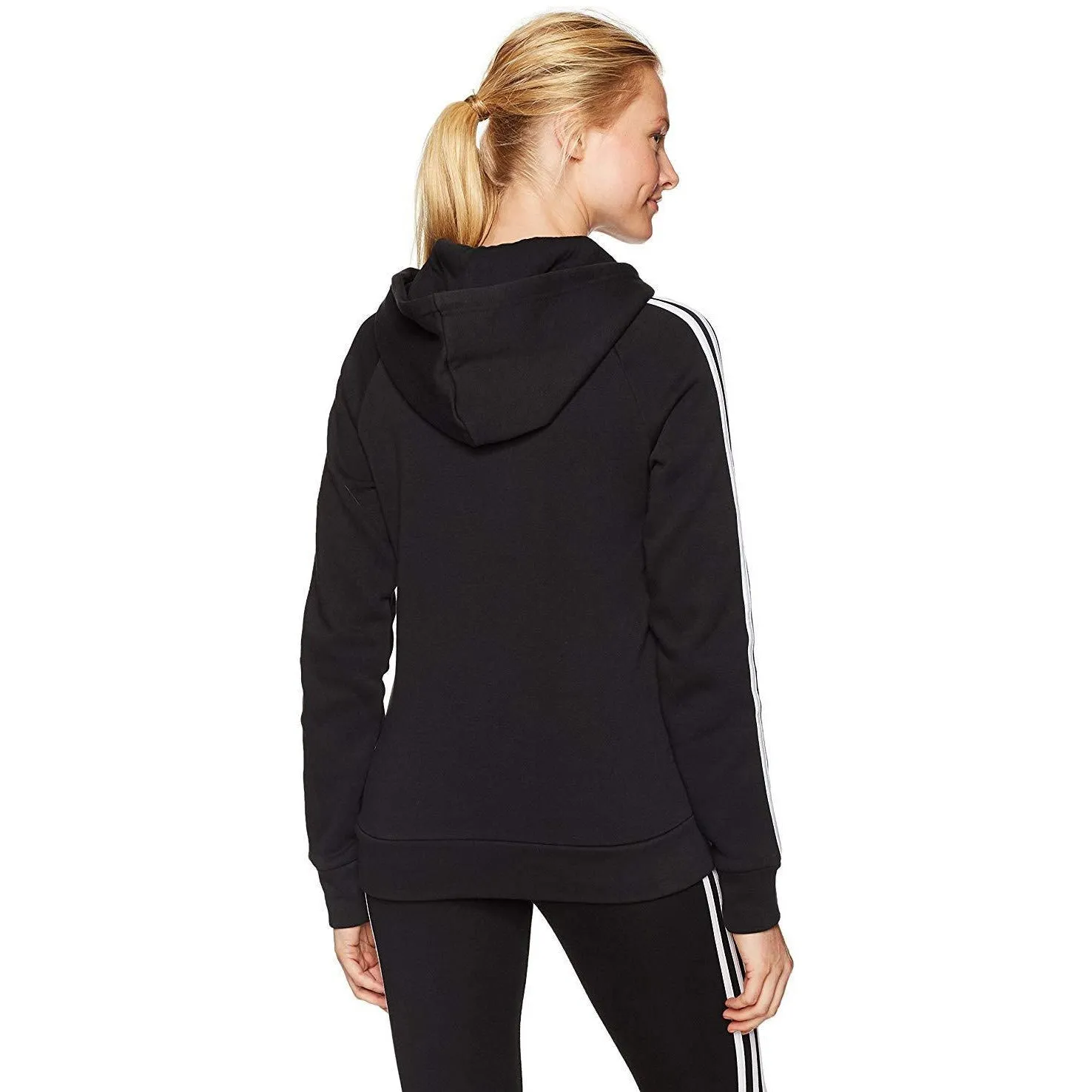adidas Women's Essential Cotton Fleece 3 Stripe Pullover Hoody sold by Zulily product image thumbnail 2