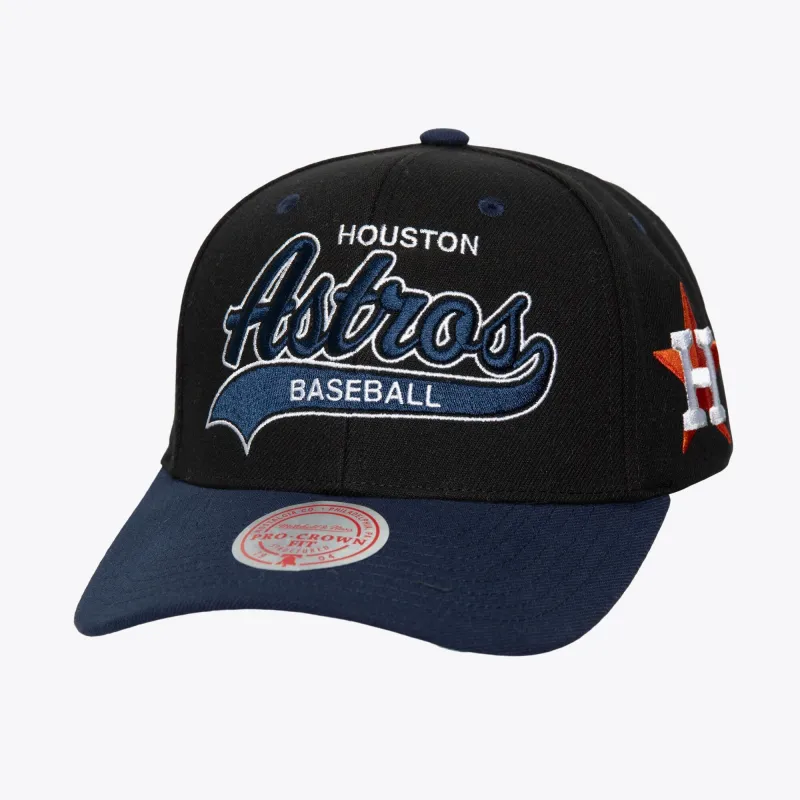 Mitchell & Ness Men's MLB Tailsweep 2.0 Pro Snapback Astros Black made by Mitchell & Ness