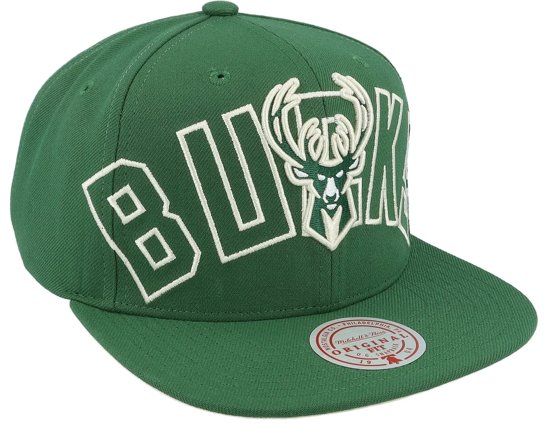 Mitchell & Ness Men's NBA Full Frontal Snapback Bucks Snapback Caps sold by Zulily product image thumbnail 2