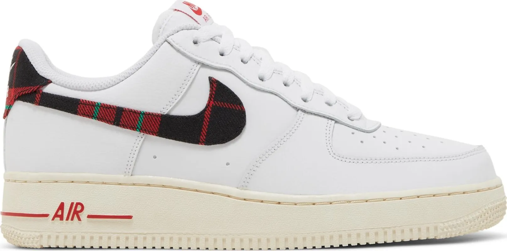 Nike Men's Air Force 1 Low '07 Lv8 'Tartan Plaid White University Red' Sneakers sold by Zulily