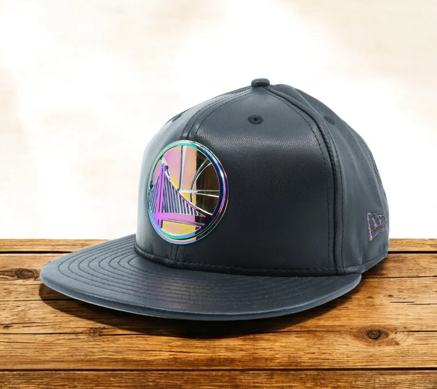 New Era Men's NBA Golden State Warriors Deluxe Leather 59Fifty Fitted sold by Zulily
