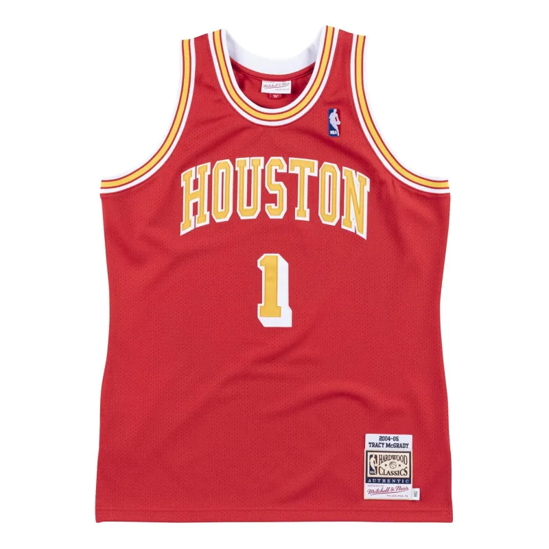 Mitchell & Ness Men's NBA Authentic Jersey 2004 Houston Rockets Tracy Mcgrady Jerseys made by Mitchell & Ness
