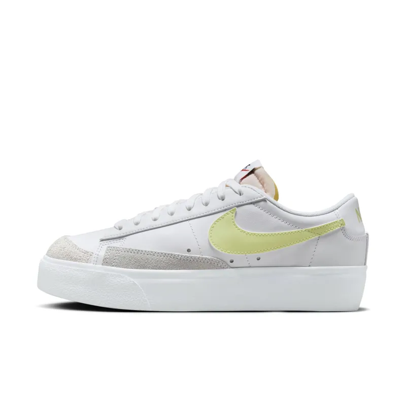 Nike Women's Blazer Low Platform 'White Life Lime' Sneakers sold by Zulily