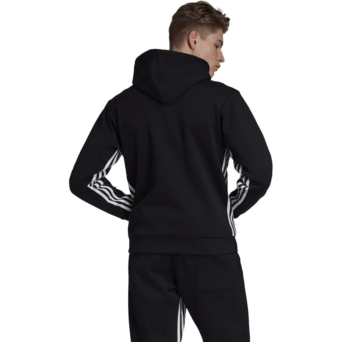adidas Men's Must Haves 3 Stripe Full Zip Hoodie sold by Zulily product image thumbnail 2