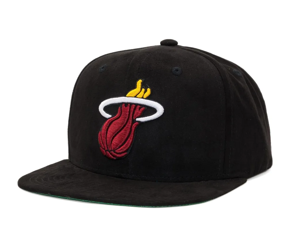 Mitchell & Ness Men's NBA Sweet Suede Snapback Heat Snapback Caps sold by Zulily