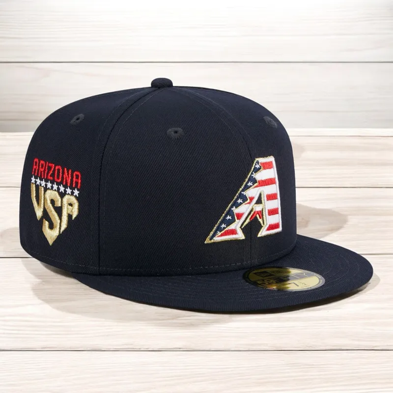 New Era Men's MLB Arizona Diamondbacks 5950 July 4Th Fitted Hats made by New Era