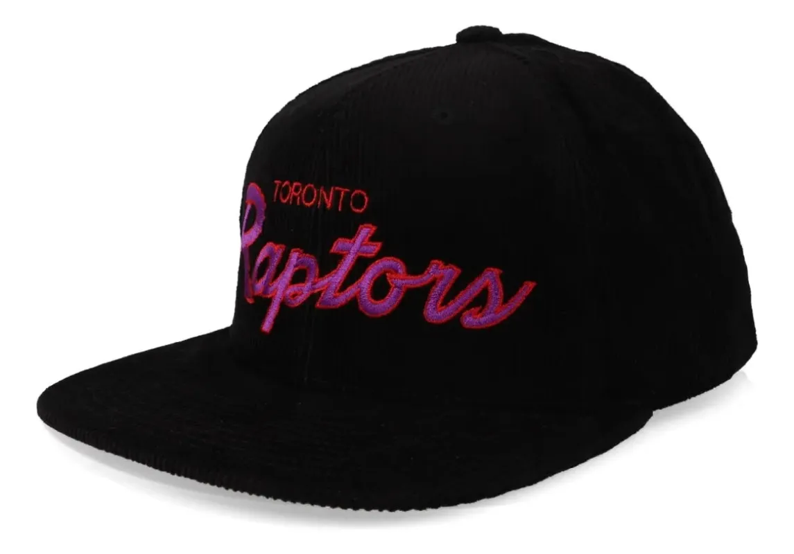 Mitchell & Ness Men's NBA Cord Script Snapback Hwc Raptors Snapback Caps sold by Zulily