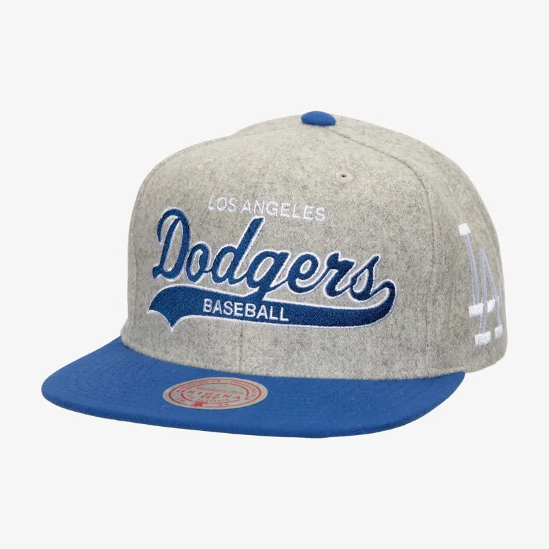 Mitchell & Ness Men's MLB Tailsweep 2.0 Melton Snapback Dodgers Snapback Caps sold by Zulily
