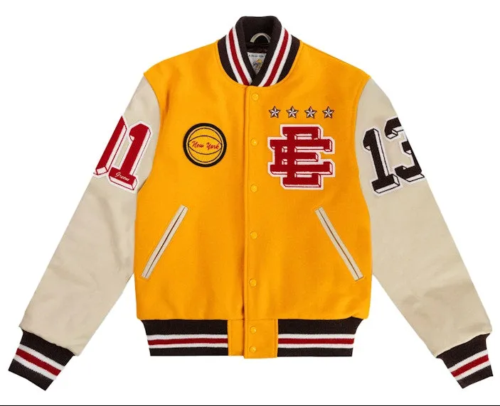 Eric Emanuel Men's Ee Varsity Letterman Wool/Leather Jacket Ss24 sold by Zulily