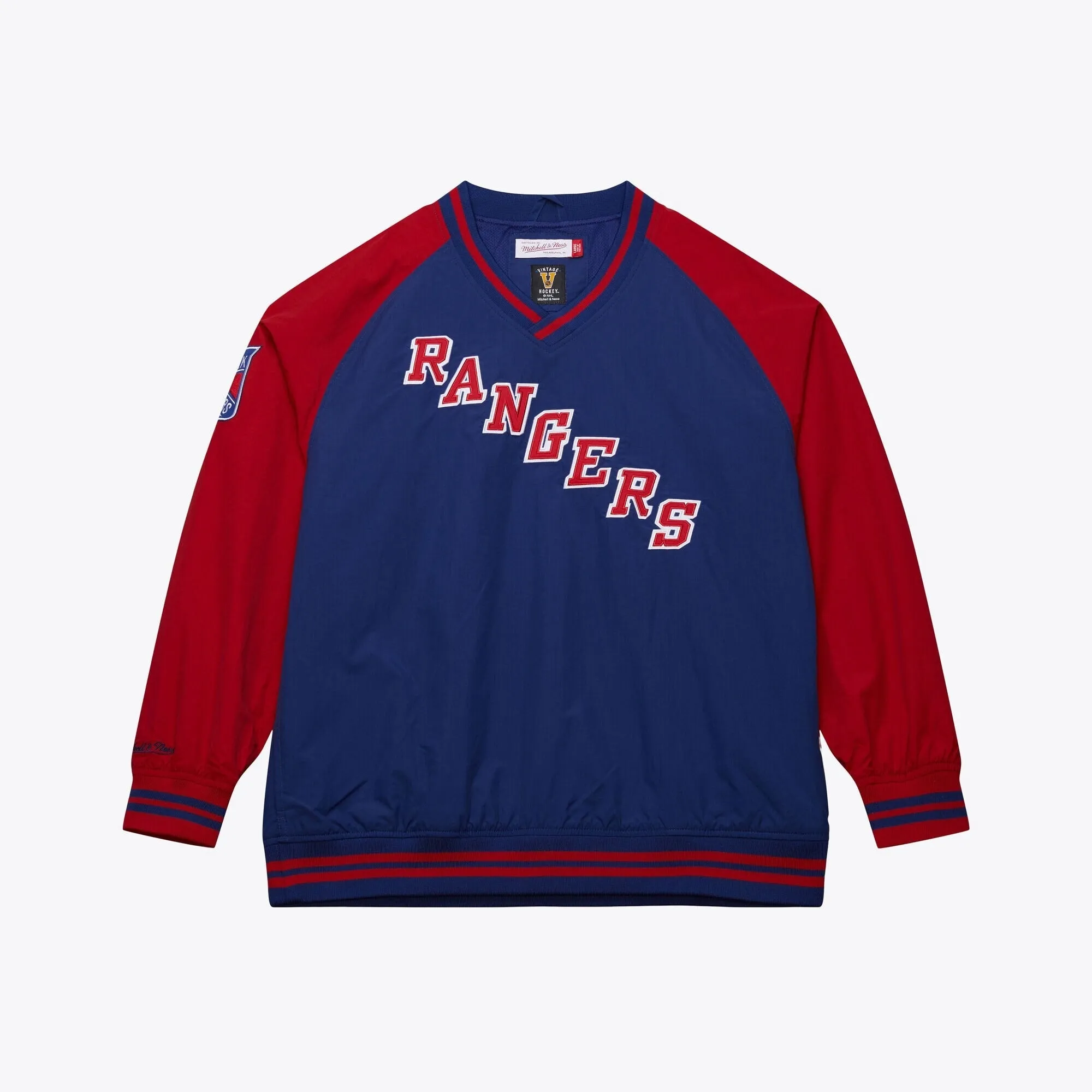 Mitchell & Ness Men's NHL Nylon Pullover Jacket Vintage Logo Rangers sold by Zulily