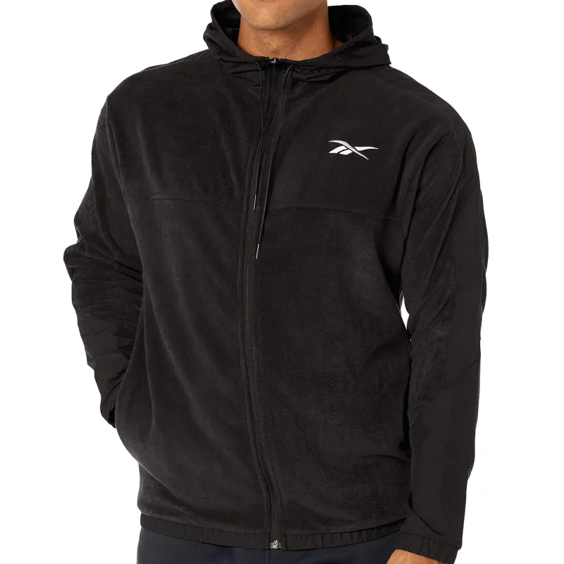 Reebok Men's Workout Ready Fleece Full Zip Hoodie made by Reebok