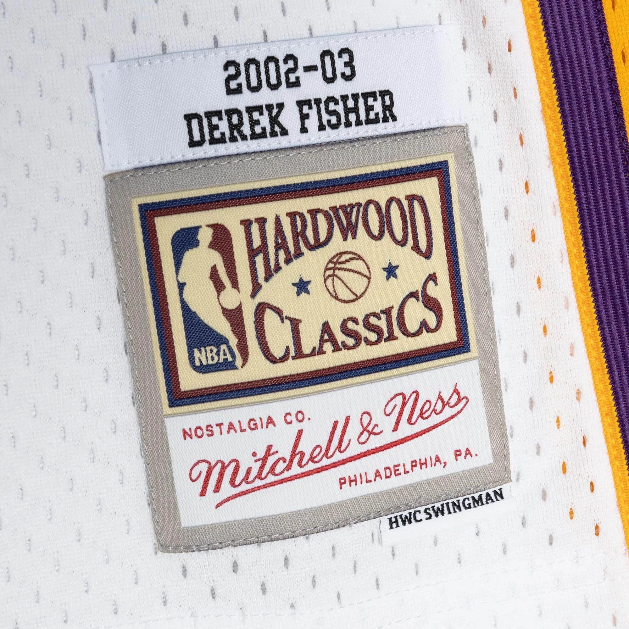 Mitchell & Ness NBA Alternate Jersey La Lakers 2002 Derek Fisher sold by Zulily product image thumbnail 4