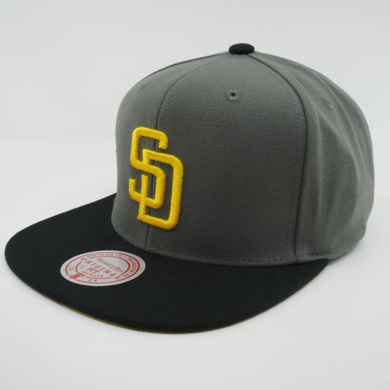 Mitchell & Ness Men's MLB Storm Front Snapback Padres Snapback Caps made by Mitchell & Ness