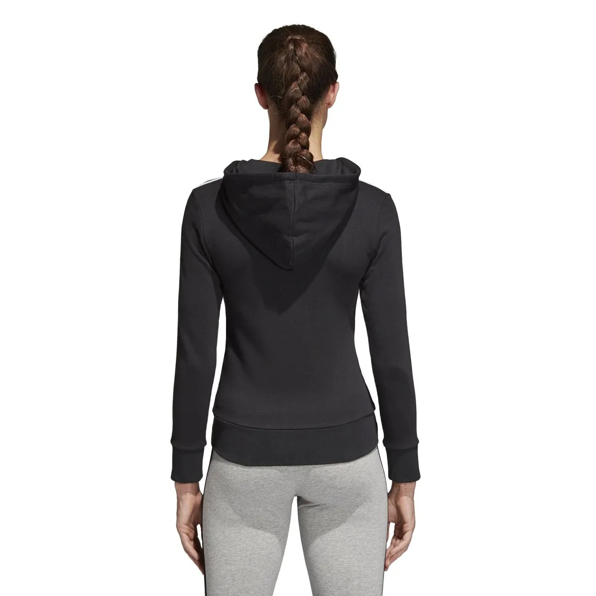 adidas Women's Essentials 3 Stripe Full Zip Hoodie sold by Zulily product image thumbnail 2