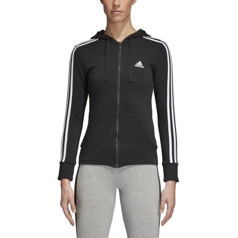 adidas Women's Essentials 3 Stripe Full Zip Hoodie sold by Zulily
