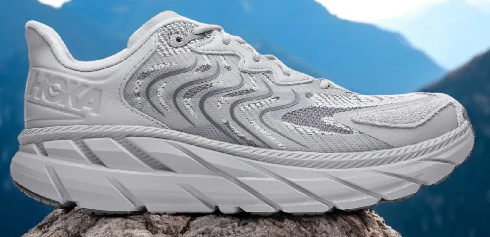 Hoka Men's Clifton Ls 'Galactic Grey' Athletic Shoes made by Hoka