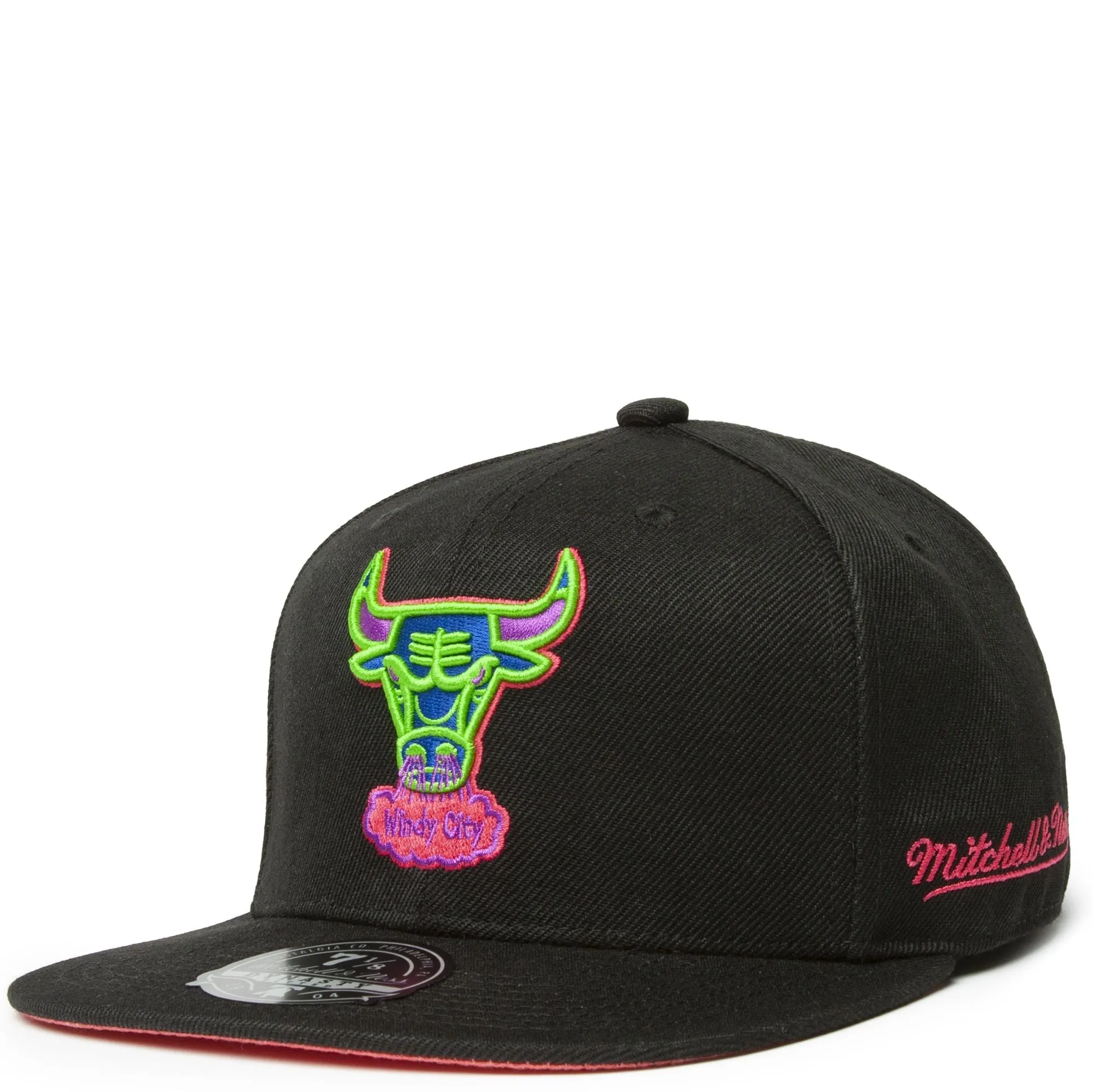 Mitchell & Ness Men's NBA Color Bomb Fitted Hwc Bulls Fitted Caps sold by Zulily