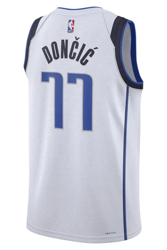 Nike Men's NBA Mavericks 'Doncic 77' 22/23 Association Edition Swingman Jersey sold by Zulily