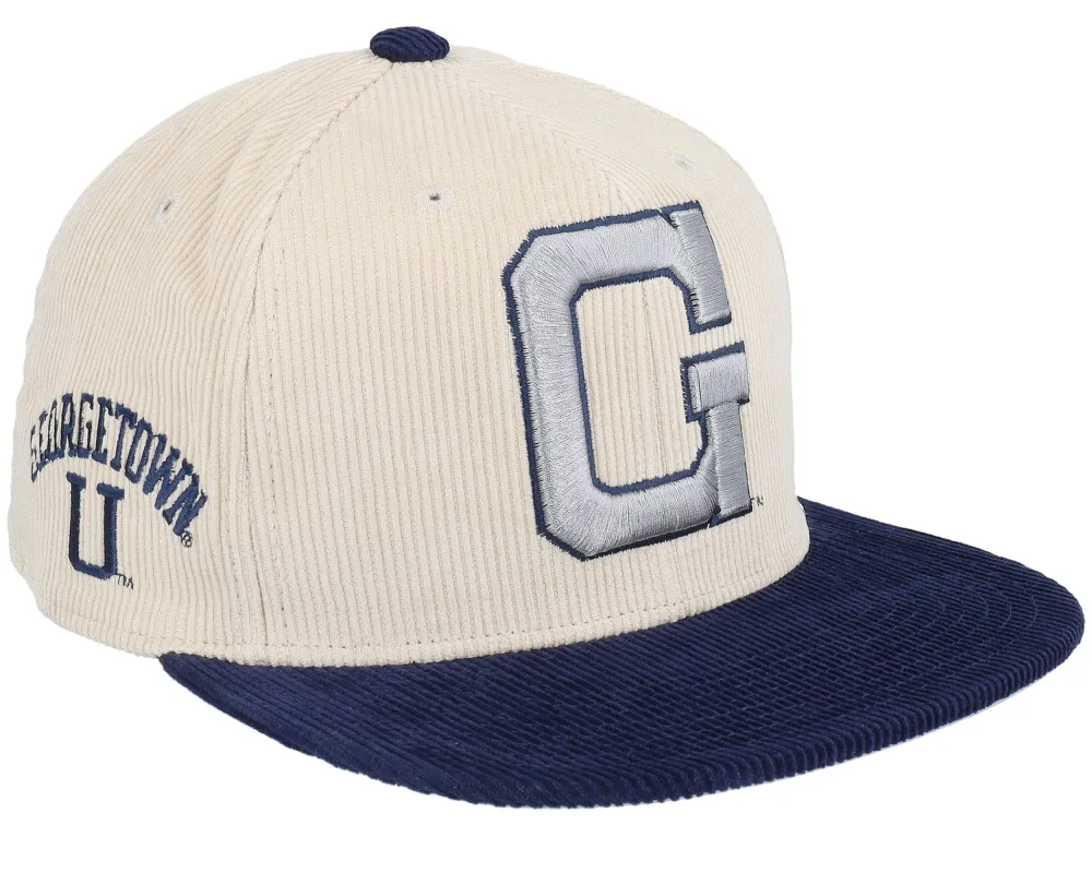 Mitchell & Ness Men's Ncaa 2 Tone Team Cord Fitted Georgetown Fitted Caps made by Mitchell & Ness