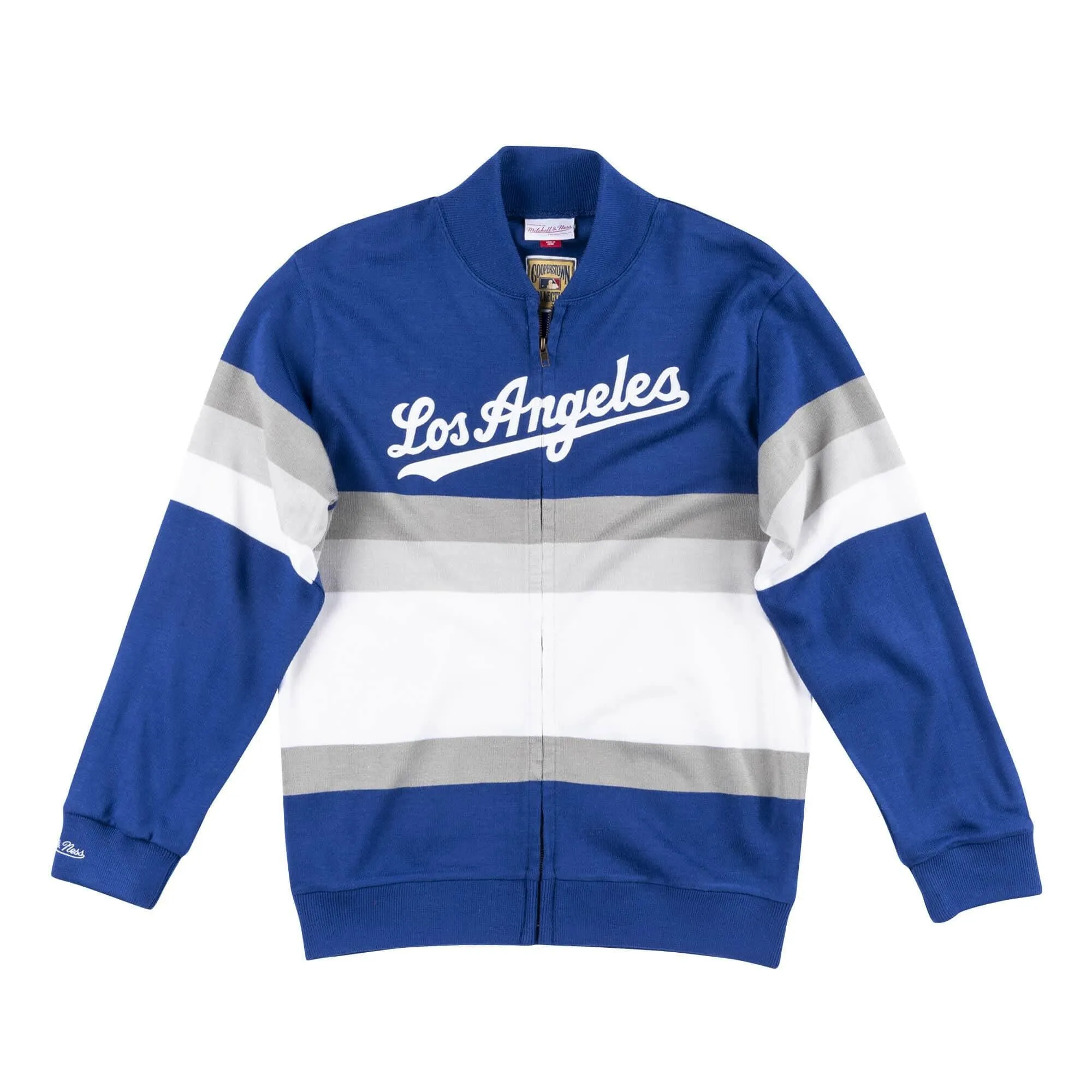 Mitchell & Ness Men's MLB Front Stripe Full Zip Sweater Los Angeles Dodgers sold by Zulily