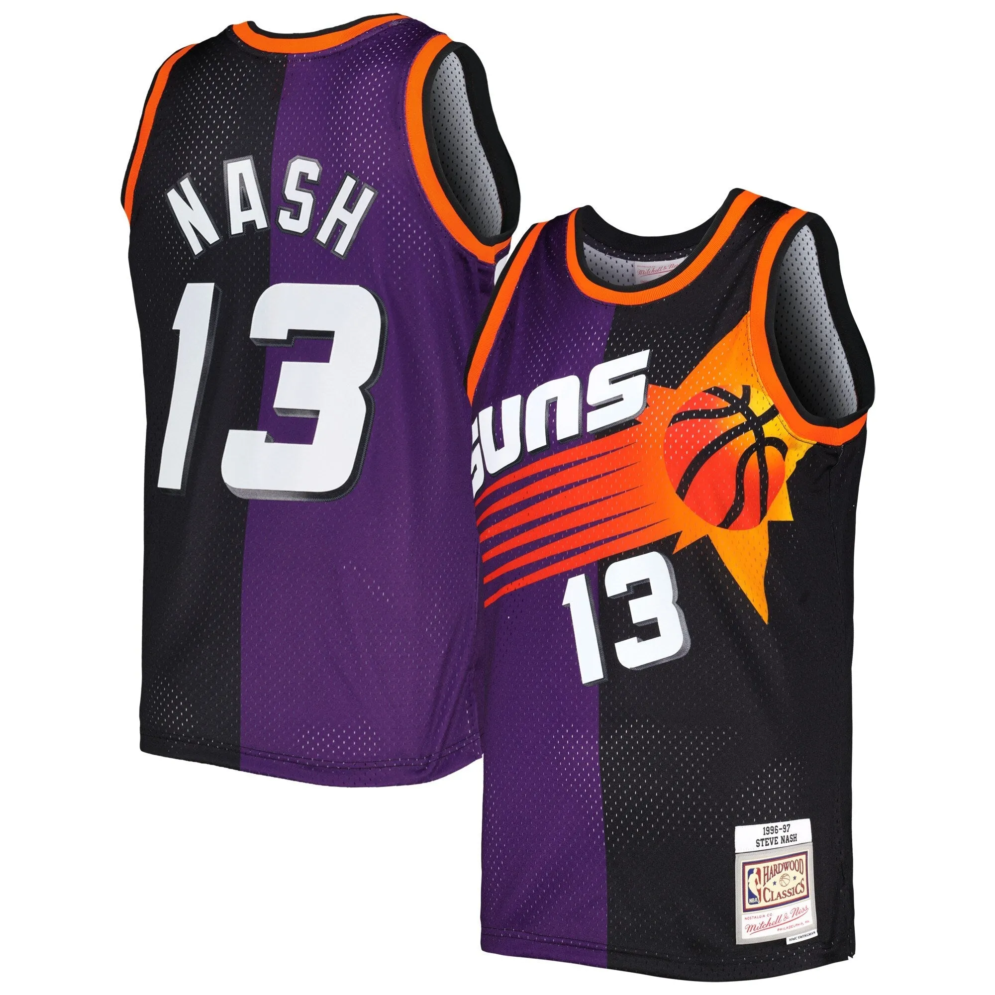 Mitchell & Ness NBA Split Swingman Jersey Phoenix Suns 1996 Steve Nash sold by Zulily