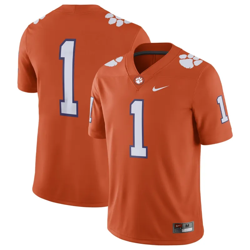Nike Men's Ncaa Clemson Tigers #1 Home Game Jersey made by Nike