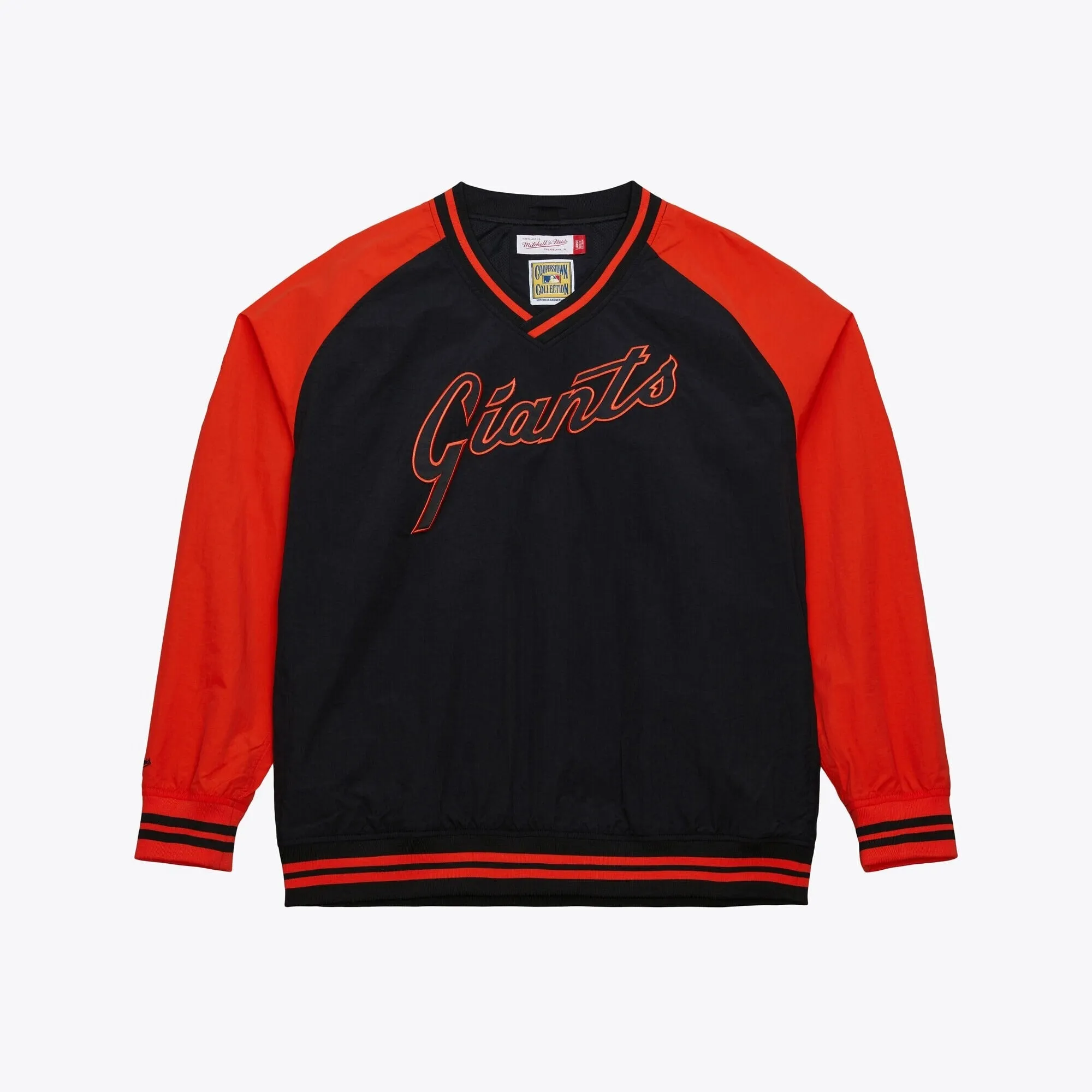 Mitchell & Ness Men's MLB Nylon Pullover Jacket Vintage Logo Giants Pullovers sold by Zulily