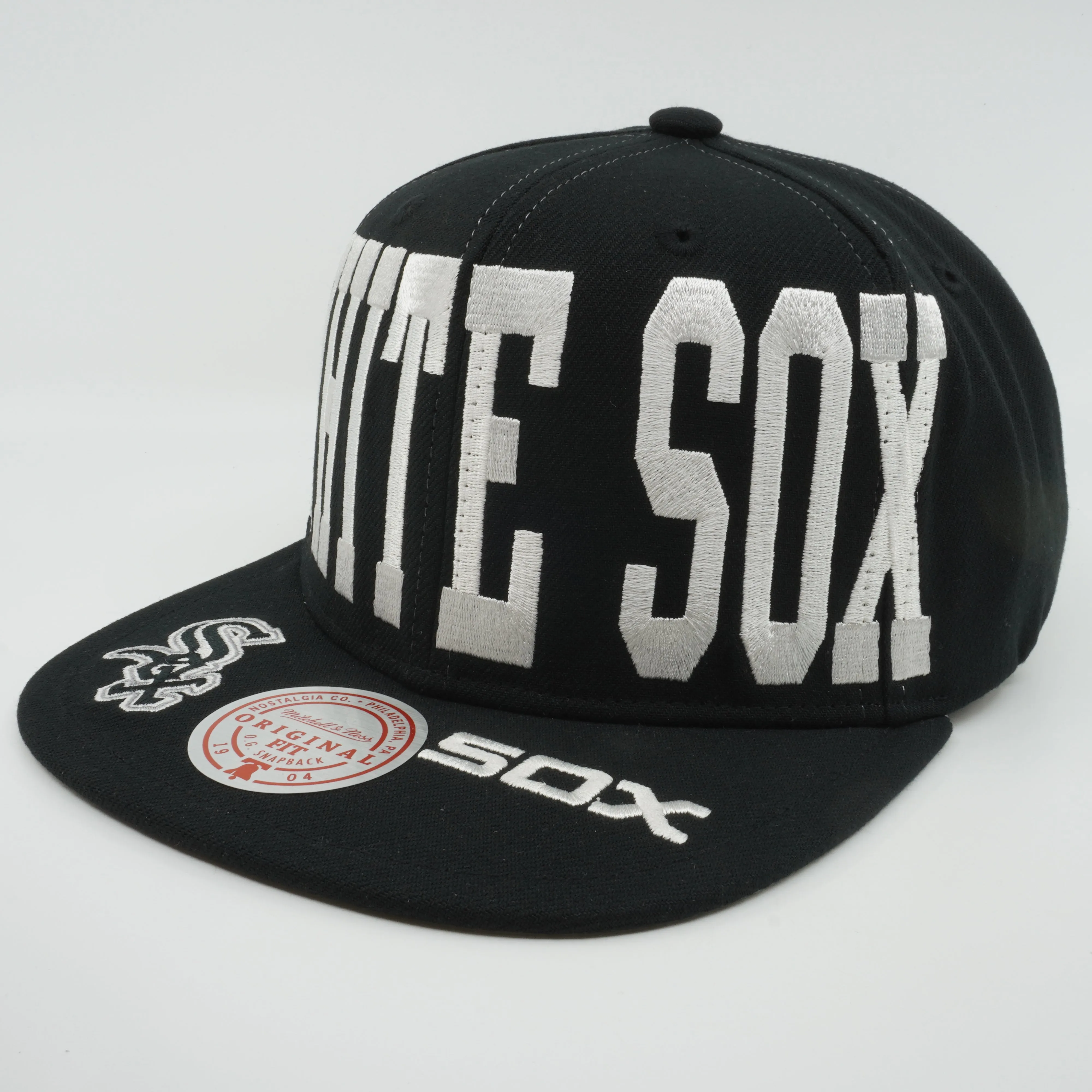 Mitchell & Ness Men's MLB Big Text 1 Snapback White Sox Snapback Caps sold by Zulily