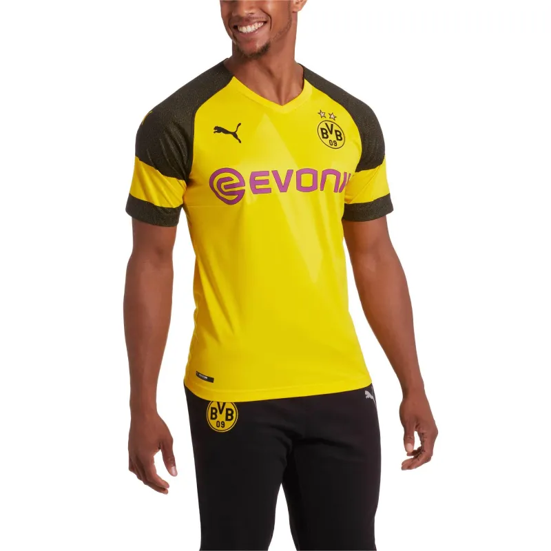 Puma Men's Bvb Home Shirt Replica With Evonik Logo Shirts made by Puma