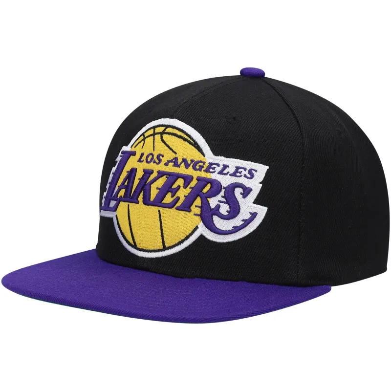 Mitchell & Ness Men's NBA Xl Wordmark Snapback Lakers Snapback Caps made by Mitchell & Ness
