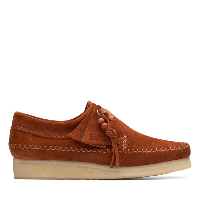 Clarks Women's Weaver Ginger Suede Moccasins made by Clarks