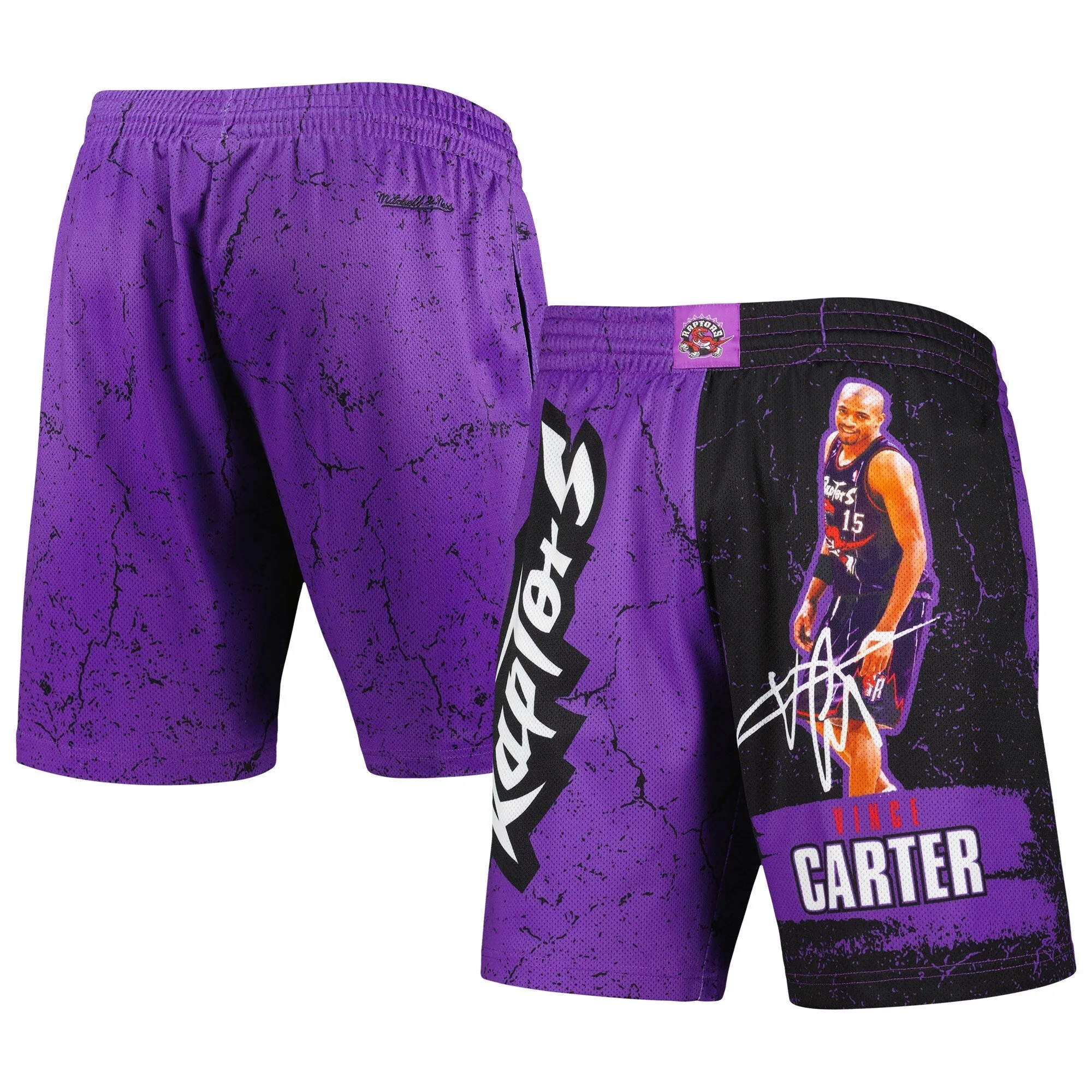 Mitchell & Ness Men's NBA Player Burst Mesh Shorts Raptors Vince Carter sold by Zulily product image thumbnail 2