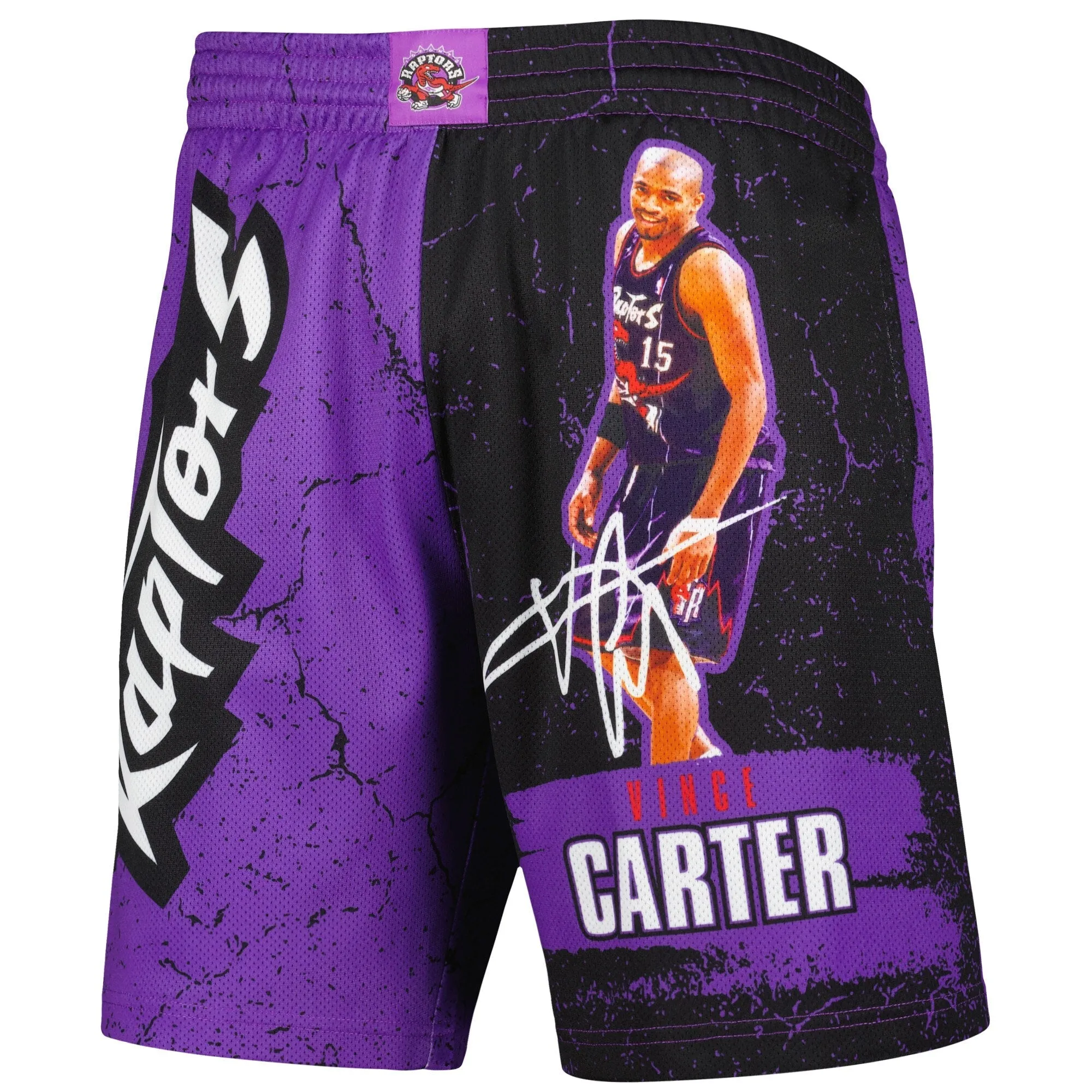 Mitchell & Ness Men's NBA Player Burst Mesh Shorts Raptors Vince Carter sold by Zulily