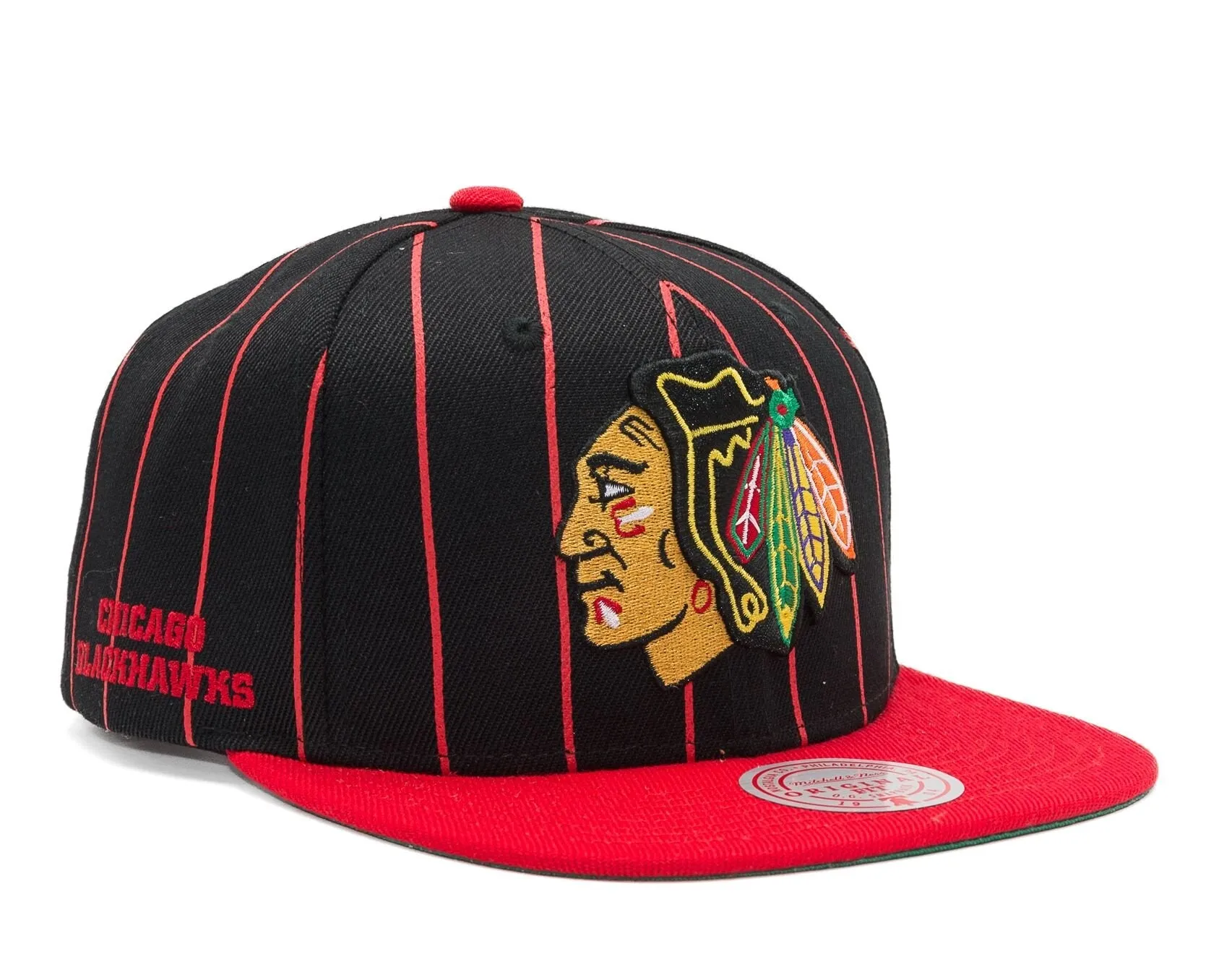 Mitchell & Ness Men's NHL Team Pin Snapback Blackhawks Snapback Caps sold by Zulily