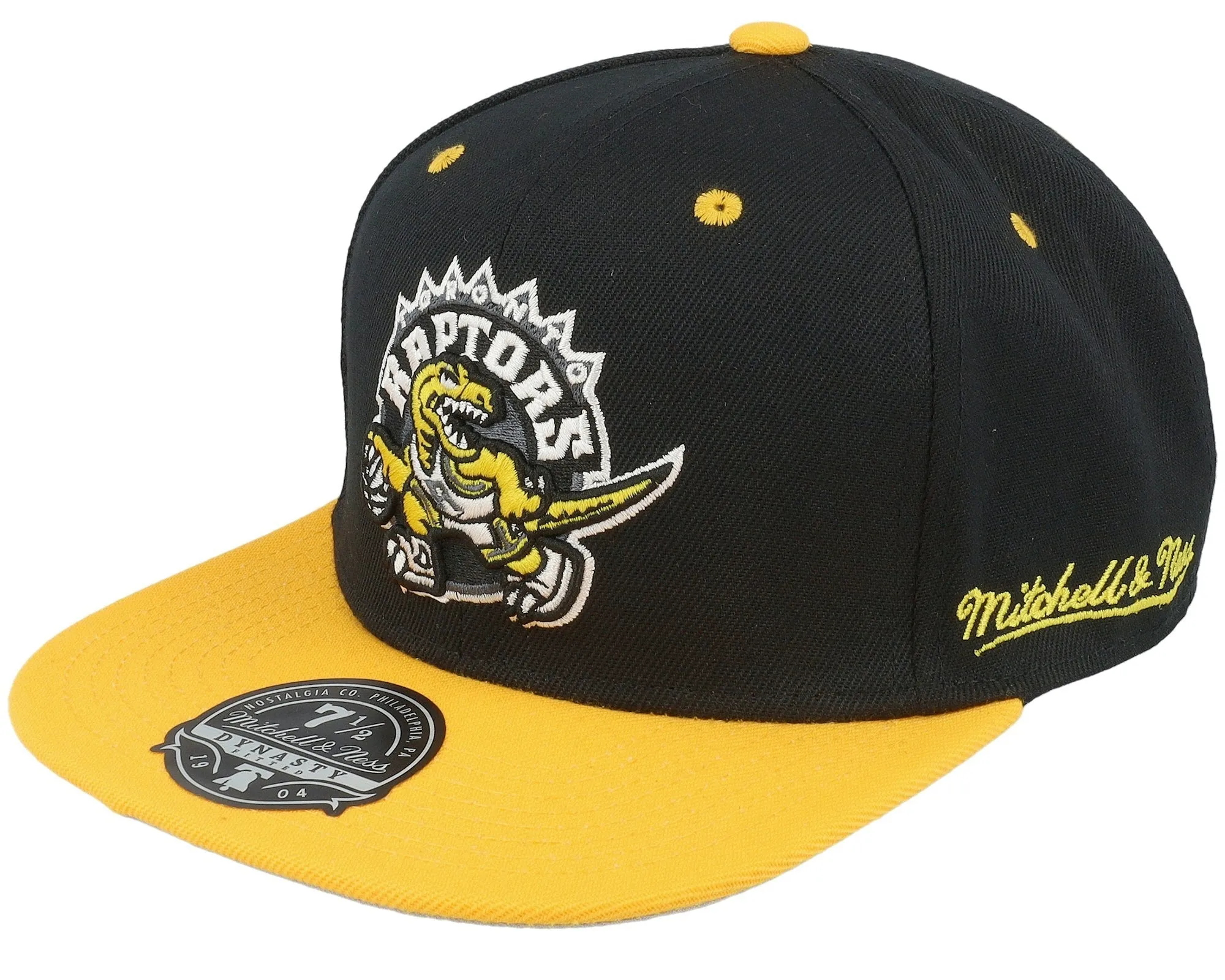 Mitchell & Ness Men's NBA Yellow Toe Fitted Hwc Raptors Fitted Caps sold by Zulily