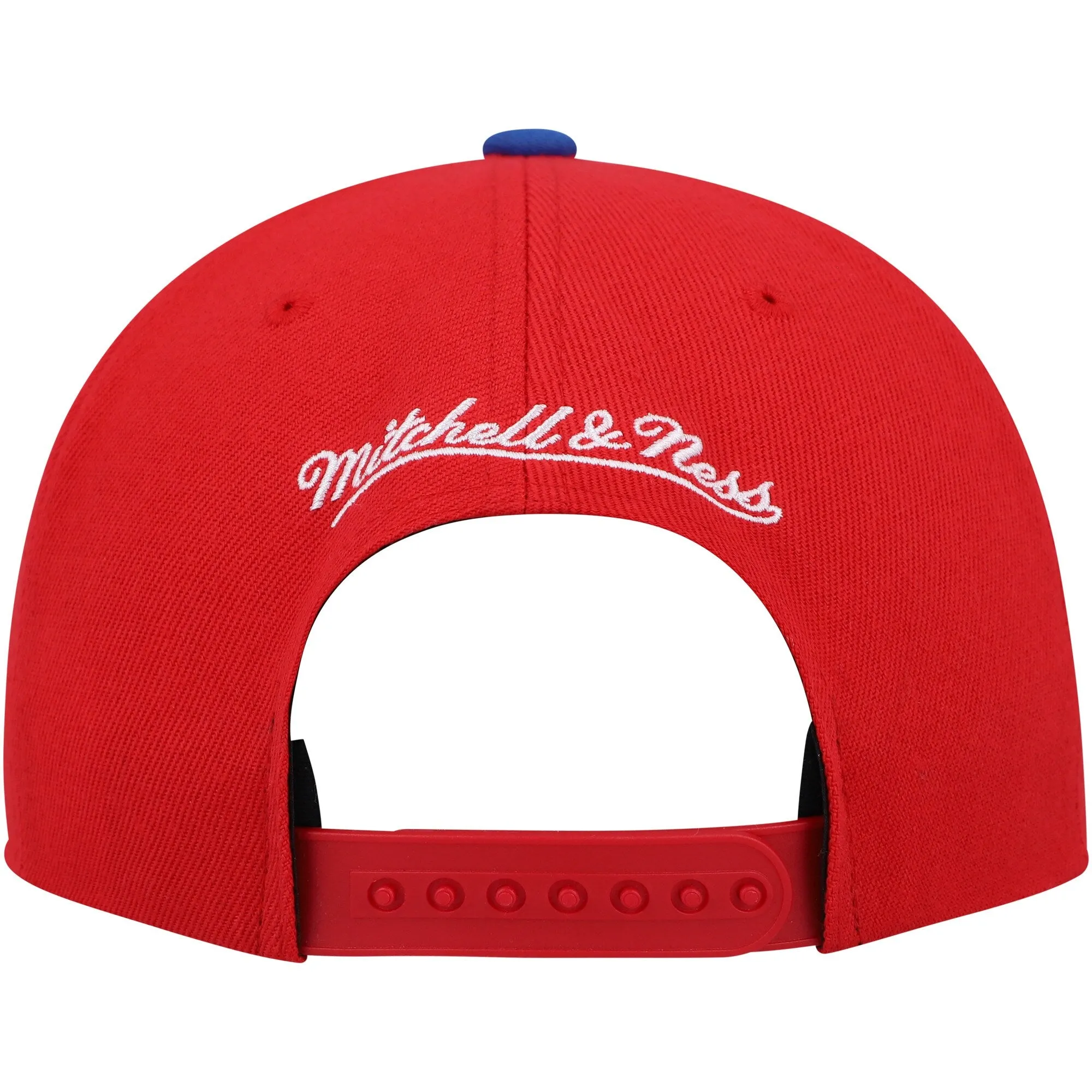 Mitchell & Ness Men's NBA Core Basic Snapback Pistons Red-Royal sold by Zulily product image thumbnail 4