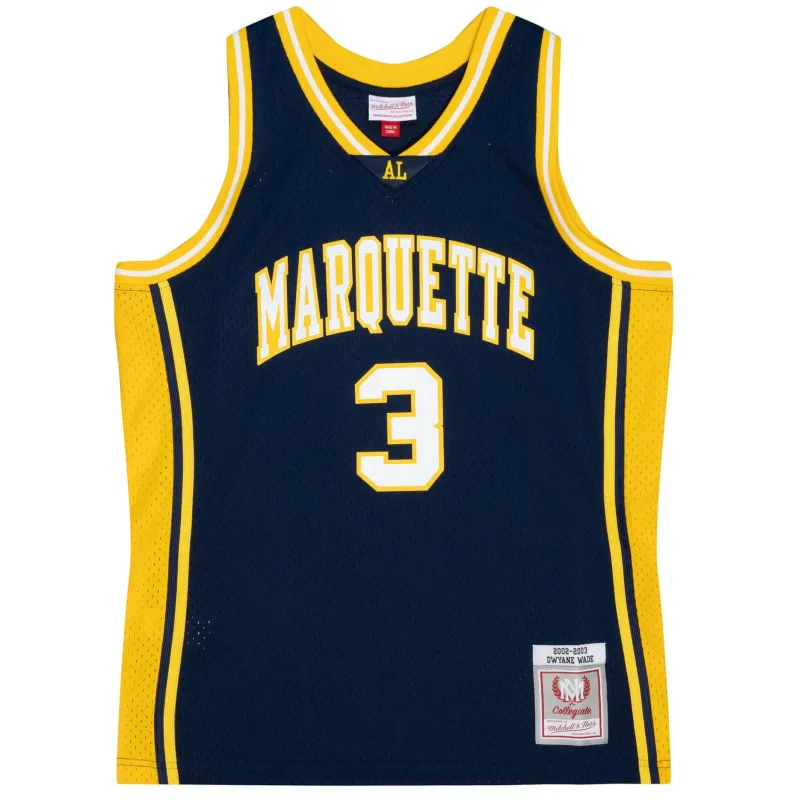 Mitchell & Ness Men's Ncaa Dark Jersey Marquette 2002 Dwyane Wade Jerseys made by Zulily