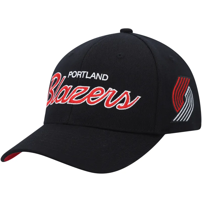 Mitchell & Ness Men's NBA Team Script 2.0 Stretch Snapback Trail Blazers Snapback Caps made by Mitchell & Ness