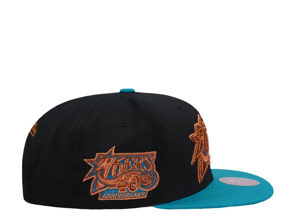 Mitchell & Ness Men's NBA Make Cents Snapback Hwc 76Ers Black-Teal sold by Zulily product image thumbnail 2