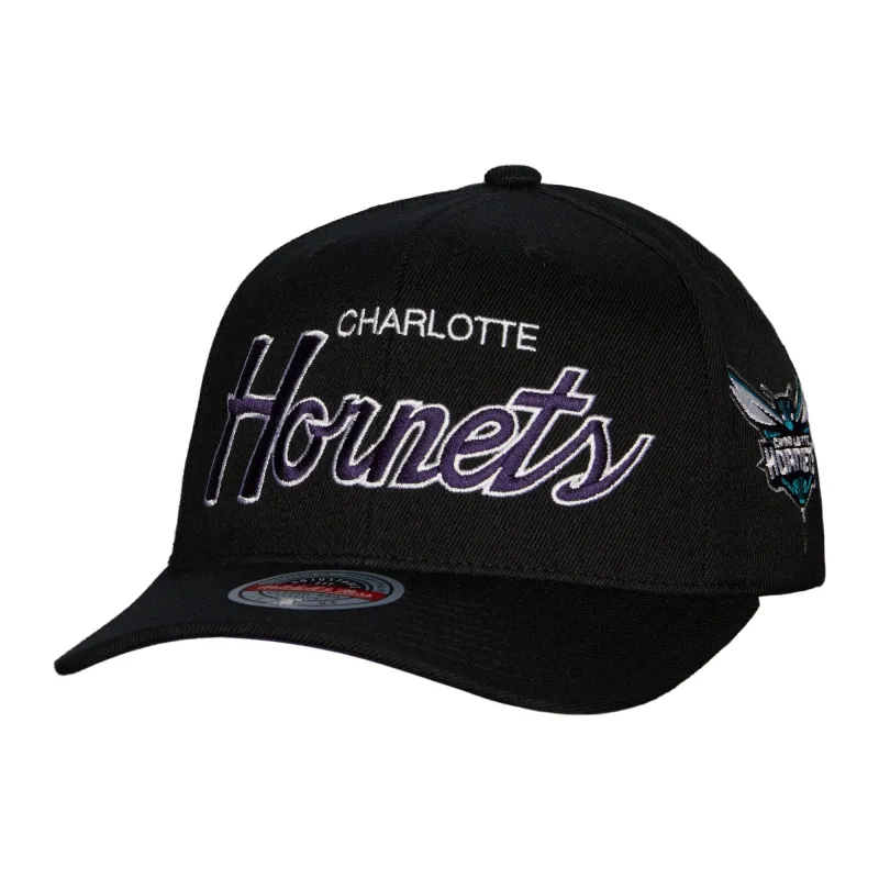Mitchell & Ness Men's NBA Team Script 2.0 Stretch Snapback Hornets Black sold by Zulily