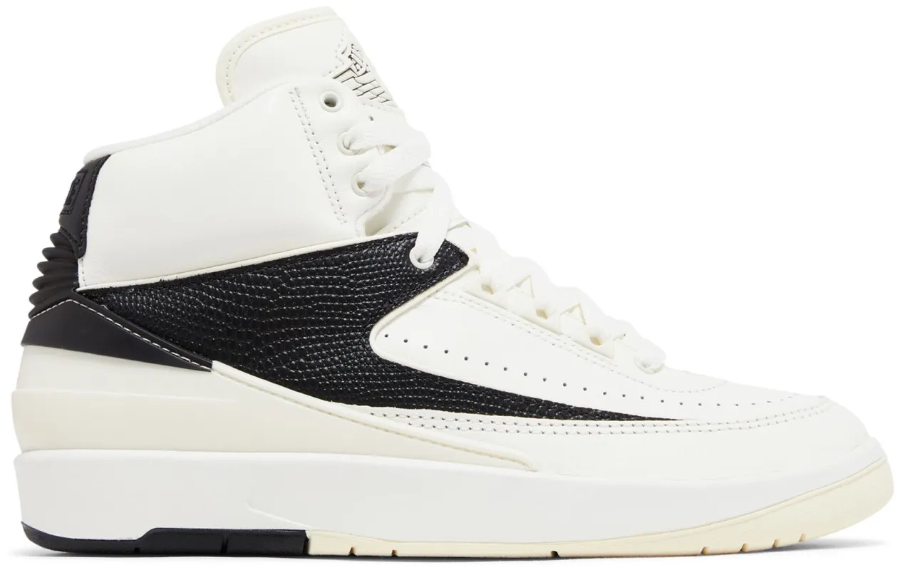 Air Jordan Women's Retro 2 "Sail/Black" Sneakers sold by Zulily